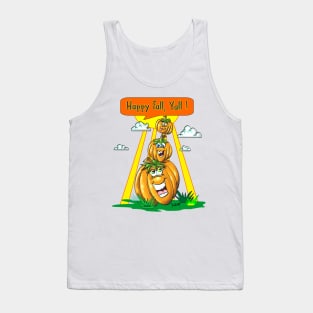 Pumpkins Pumpkins Pumpkins Happy fall yall sunrise Halloween and Thanksgiving Gift Tank Top